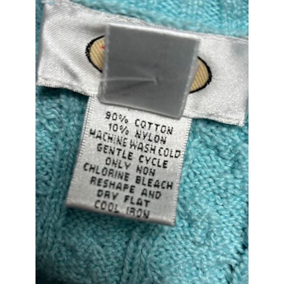 Talbots Knit Sweater Womens Size S Light Blue V-Neck Long Sleeves - Picture 4 of 6